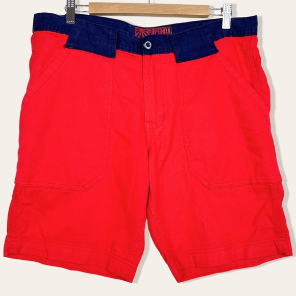 Vintage Other - Prpgnda Vintage 90’s Play To Live Red Cotton Cargo Shorts 34